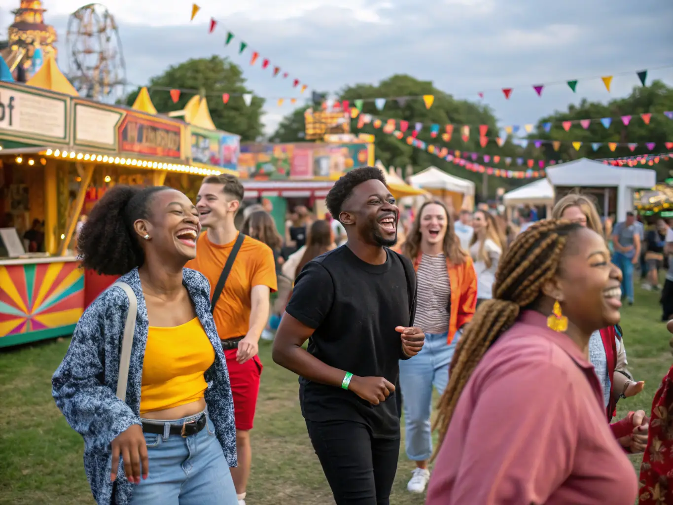 A photo of a community event organized by ASC ASSOC SPORTIVE CULTURELLE LPA ST FLOUR, showing people of all ages and backgrounds interacting and enjoying themselves, with the ASC ASSOC SPORTIVE CULTURELLE LPA ST FLOUR logo subtly visible.